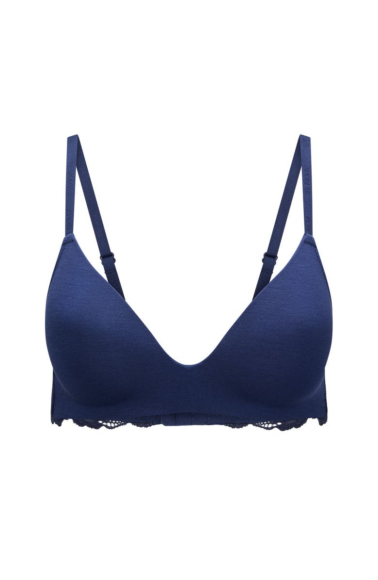 Adore Me Harlowe Contour Plunge Bra, Alternate, color, Dark Blue