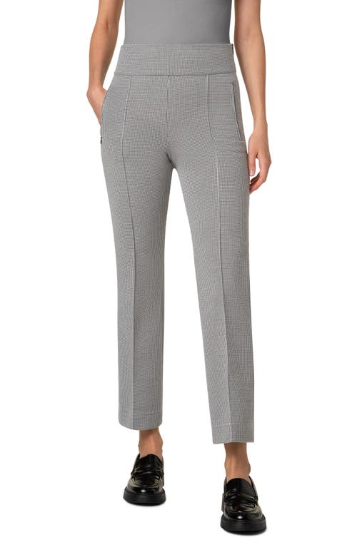 Akris Punto Maxine Micro Houndstooth Ankle Pants In Cream-black