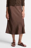 Vince Pull-On Satin Slip Skirt