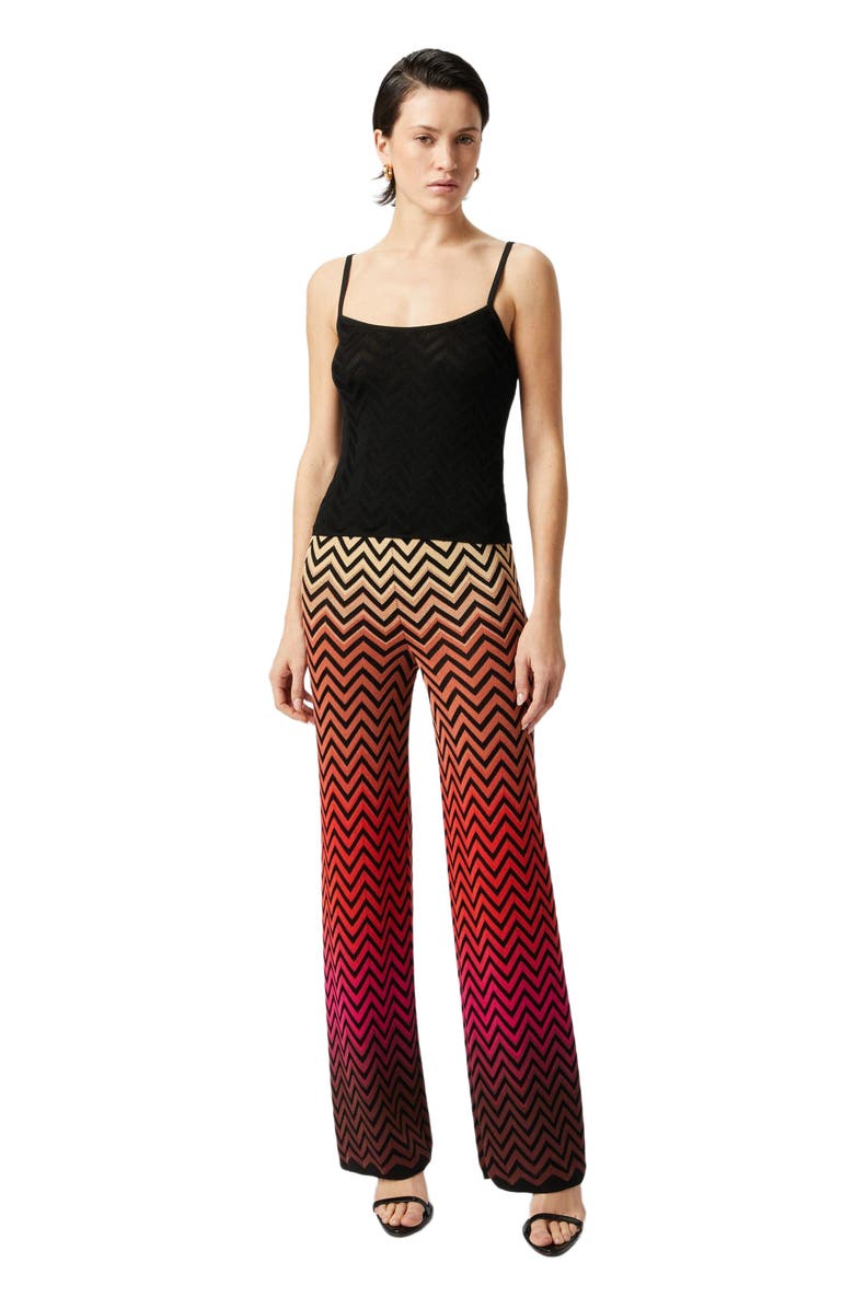 Missoni Straight Trousers With Dégradé Chevron Motif, Main, color, Multicoloured