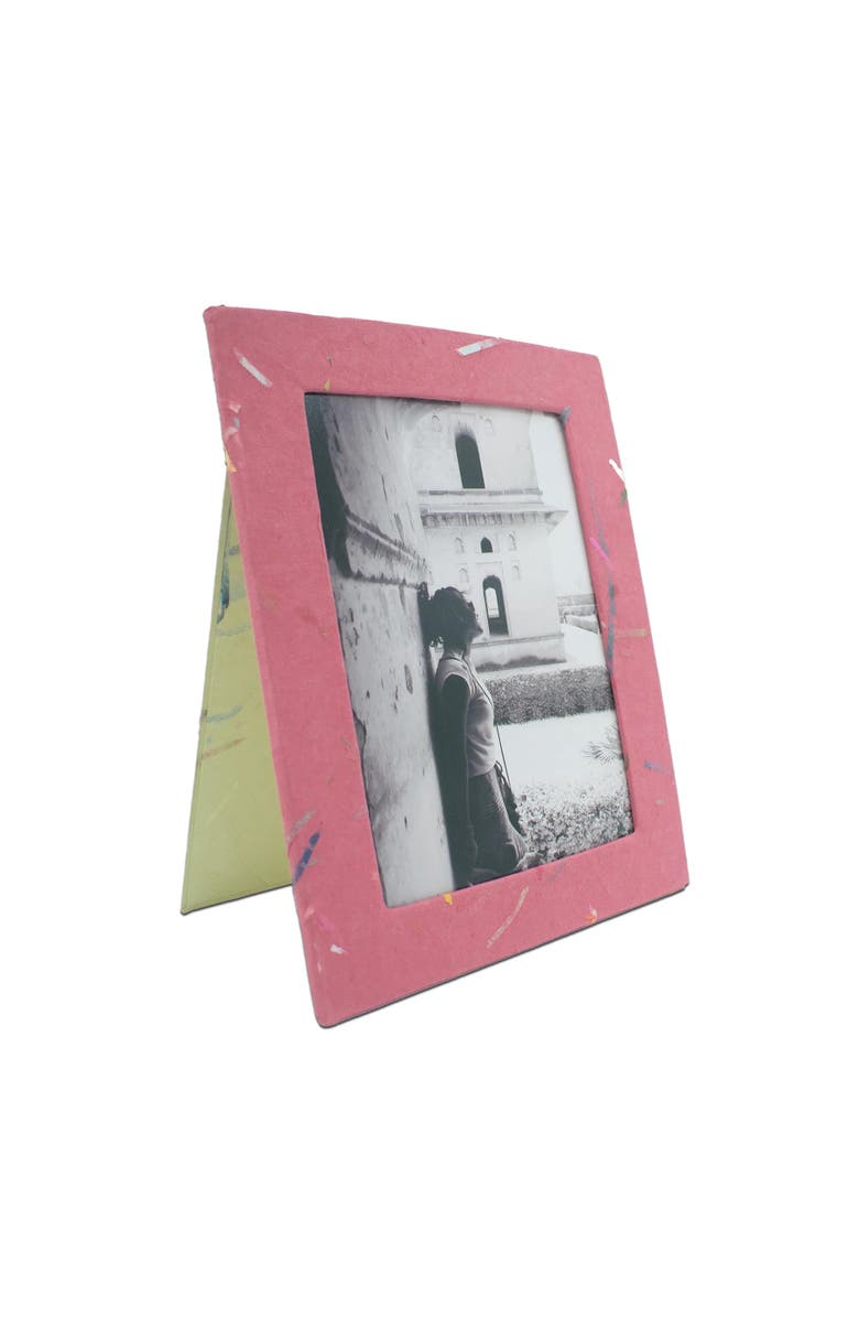 Sustainable Threads Photo Frames Handmade Upcycled Tree-Free Paper - Set of 5, Alternate, color, Multi Color