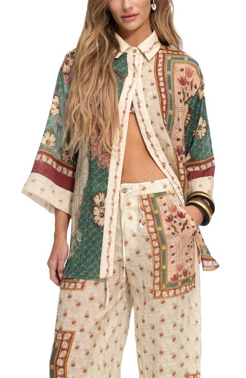 Chrissy Plume Cover-Up Shirt