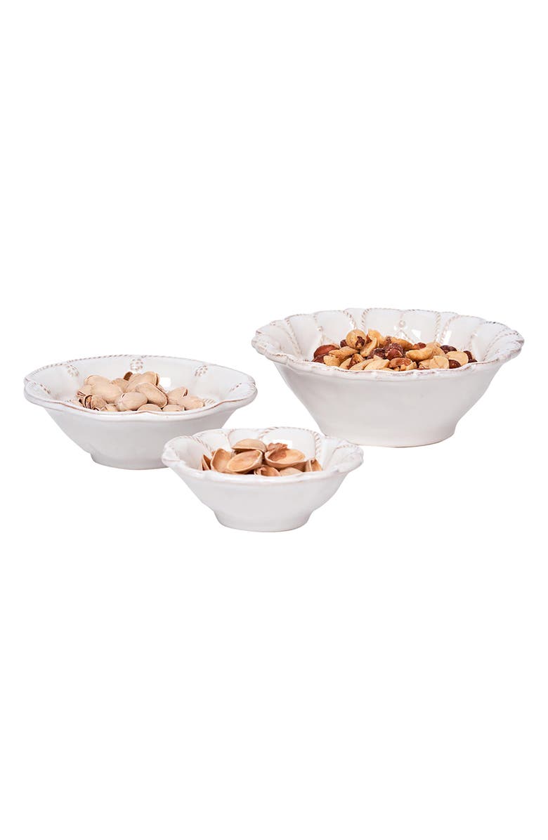 Juliska Blossom Ceramic Bowl, Alternate, color, Whitewash