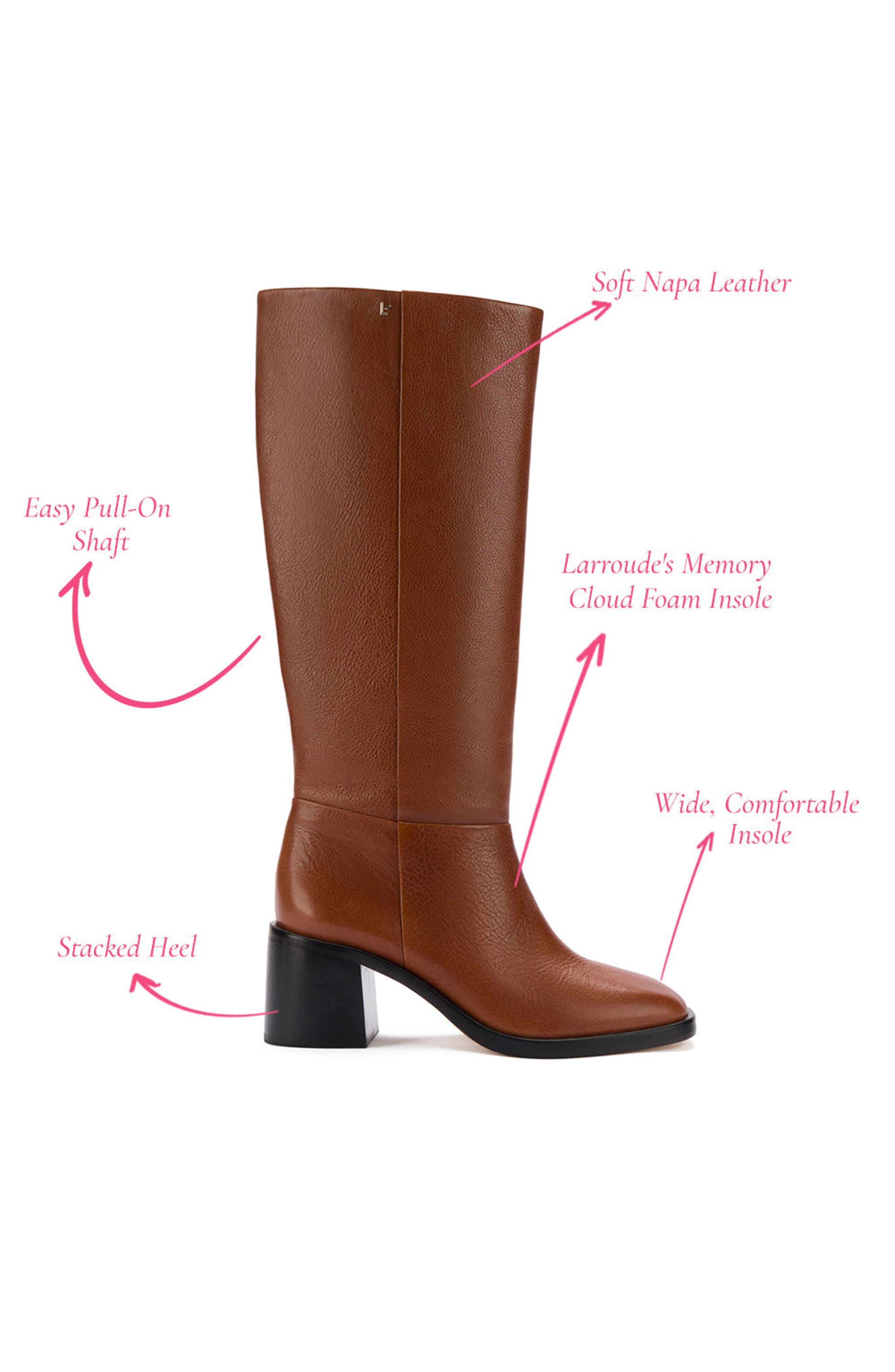 Larroudé Ricky Boot In Mocca Leather, Alternate, color, 