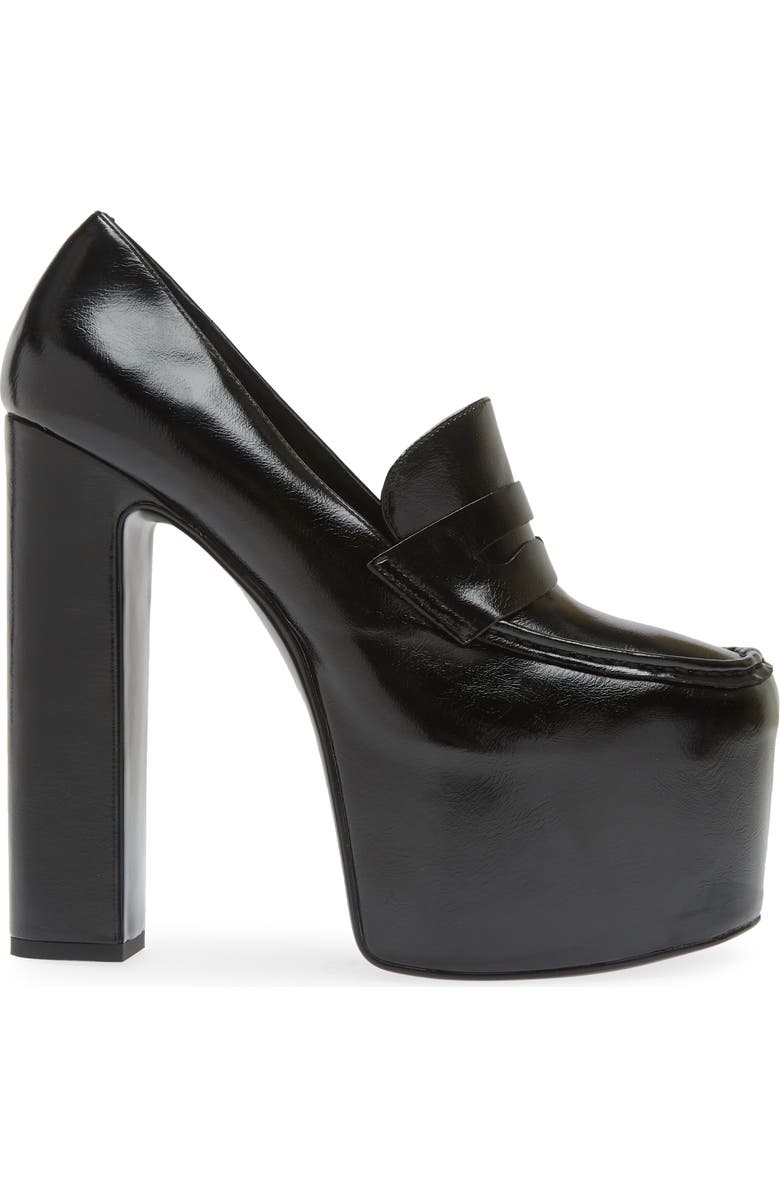 Jeffrey Campbell Long Last Platform Penny Loafer Pump, Alternate, color,