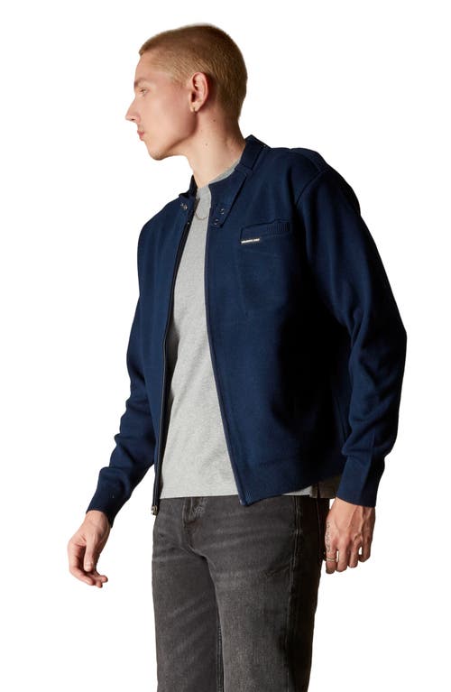 Members Only Iconic Racer Sweater In Navy