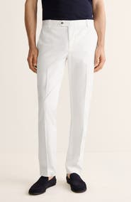 MANGO Slim Fit Stretch Cotton Pants