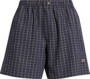 Wales Bonner Sunday Check Linen Shorts