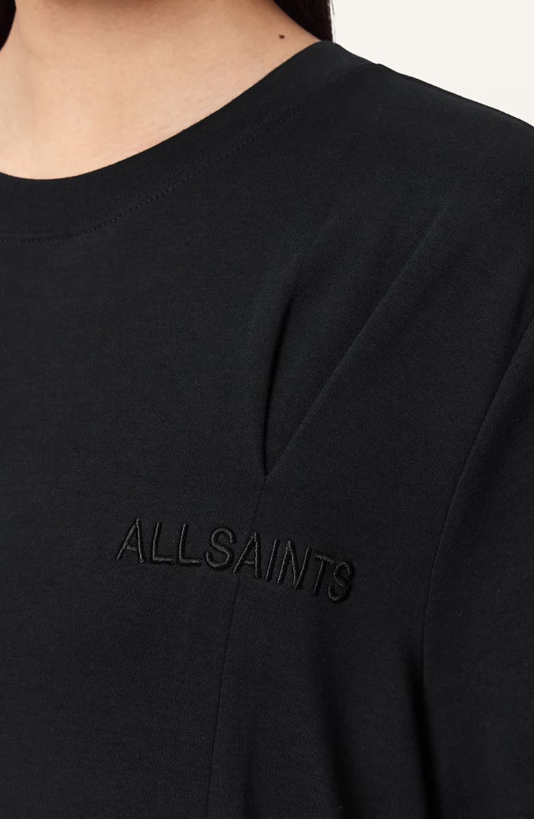 AllSaints Sofia Lisa Boxy Cotton Graphic T-Shirt, Alternate, color, Black