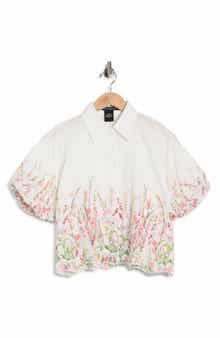 Forgotten Grace Puff Sleeve Print Top