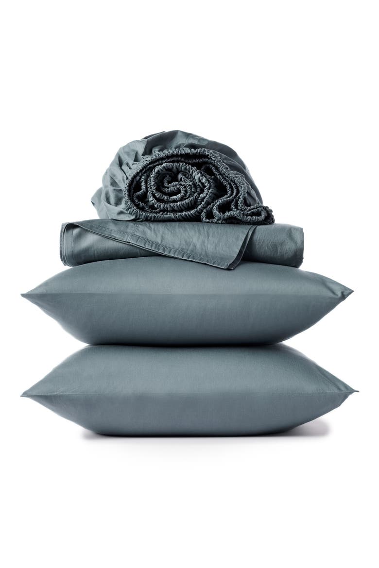 Cloud Soft 320 Thread Count Organic Cotton Sateen Sheet Set, Main, color, GULF