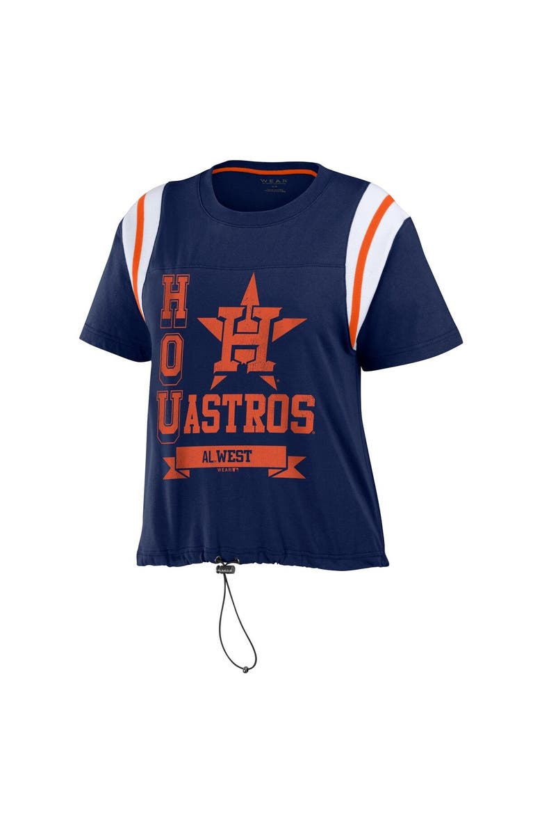 WEAR by Erin Andrews Women's WEAR by Erin Andrews Navy Houston Astros Cinched Colorblock T-Shirt, Alternate, color, Navy