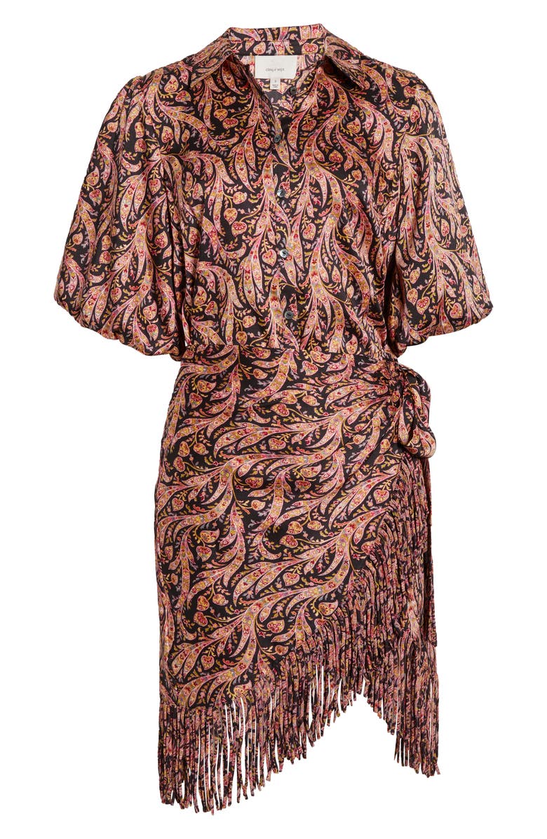 Cinq à Sept Kember Paisley Shirtdress, Alternate, color, Obsidian Multi