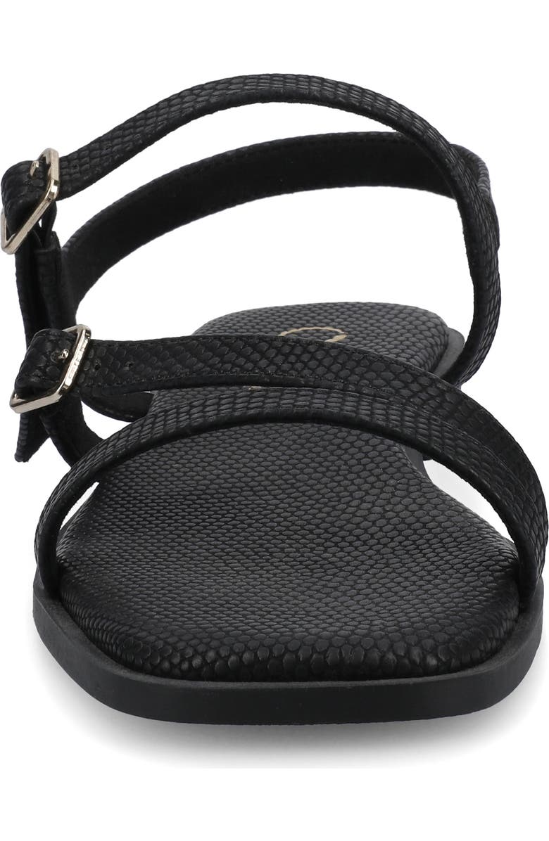 Journee Collection Brianna Sandal, Alternate, color, Black Lizard