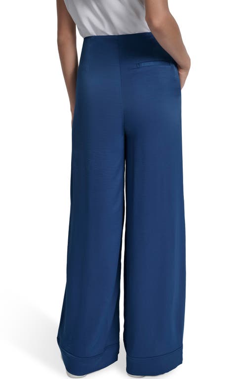 Dkny Wide Leg Pants In Blue