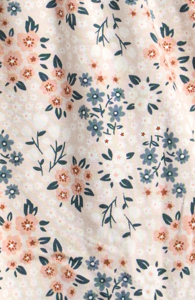 Petit Lem Spring Flowers Cotton Blend Dress & Bloomers Set, Alternate, color, Beige