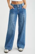 YMI Bella Wide Leg Triple Waist Jeans