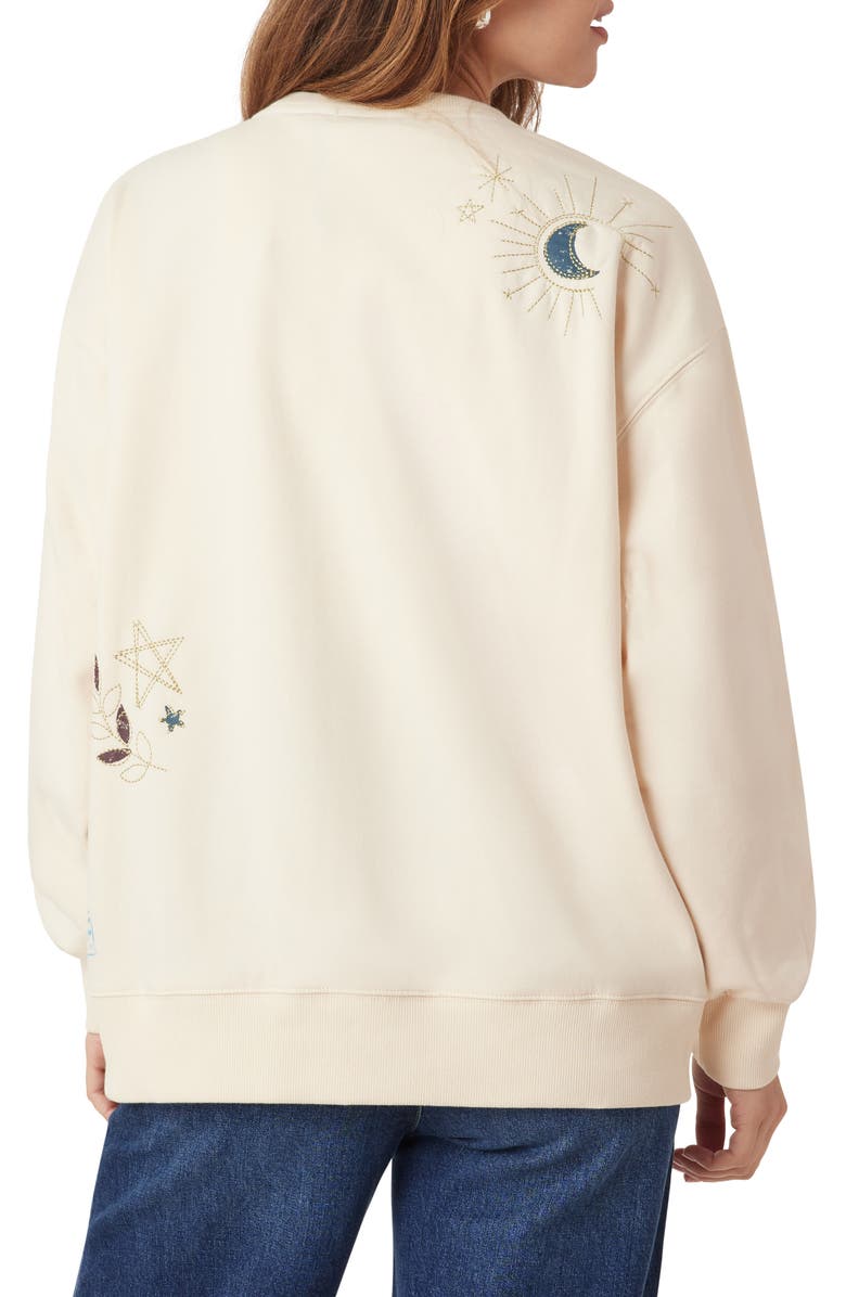 Scotch & Soda Oversize Graphic Sweatshirt, Alternate, color, Off White