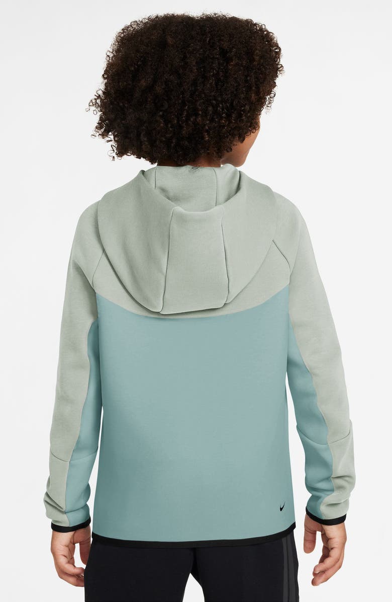 Nike Kids' Sportswear Tech Fleece Full Zip Jacket, Alternate, color, Light Silver/ Cannon/ Black