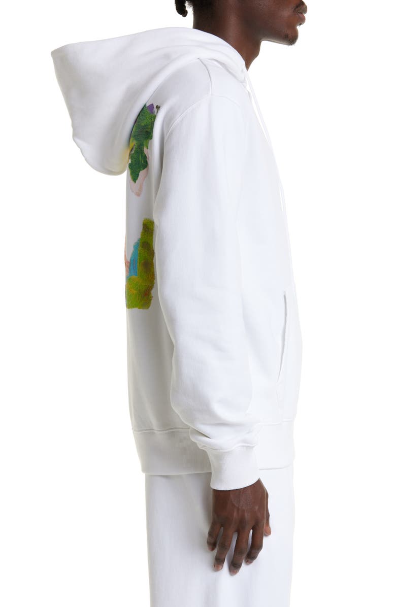 Off-White Brush Arrow Slim Fit Cotton Graphic Hoodie, Alternate, color,