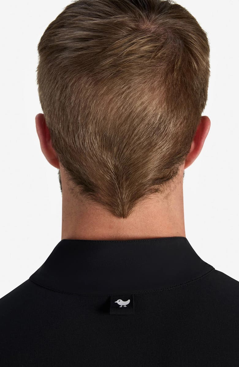 Bad Birdie Mechanism Layered Long Sleeve Quarter Zip Top, Alternate, color, Black