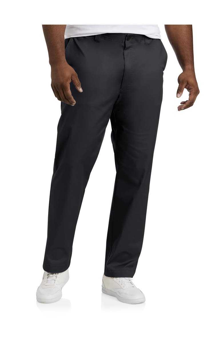 Oak Hill by DXL Big & Tall Straight-Fit Tech Pants, Main, color, Anthracite