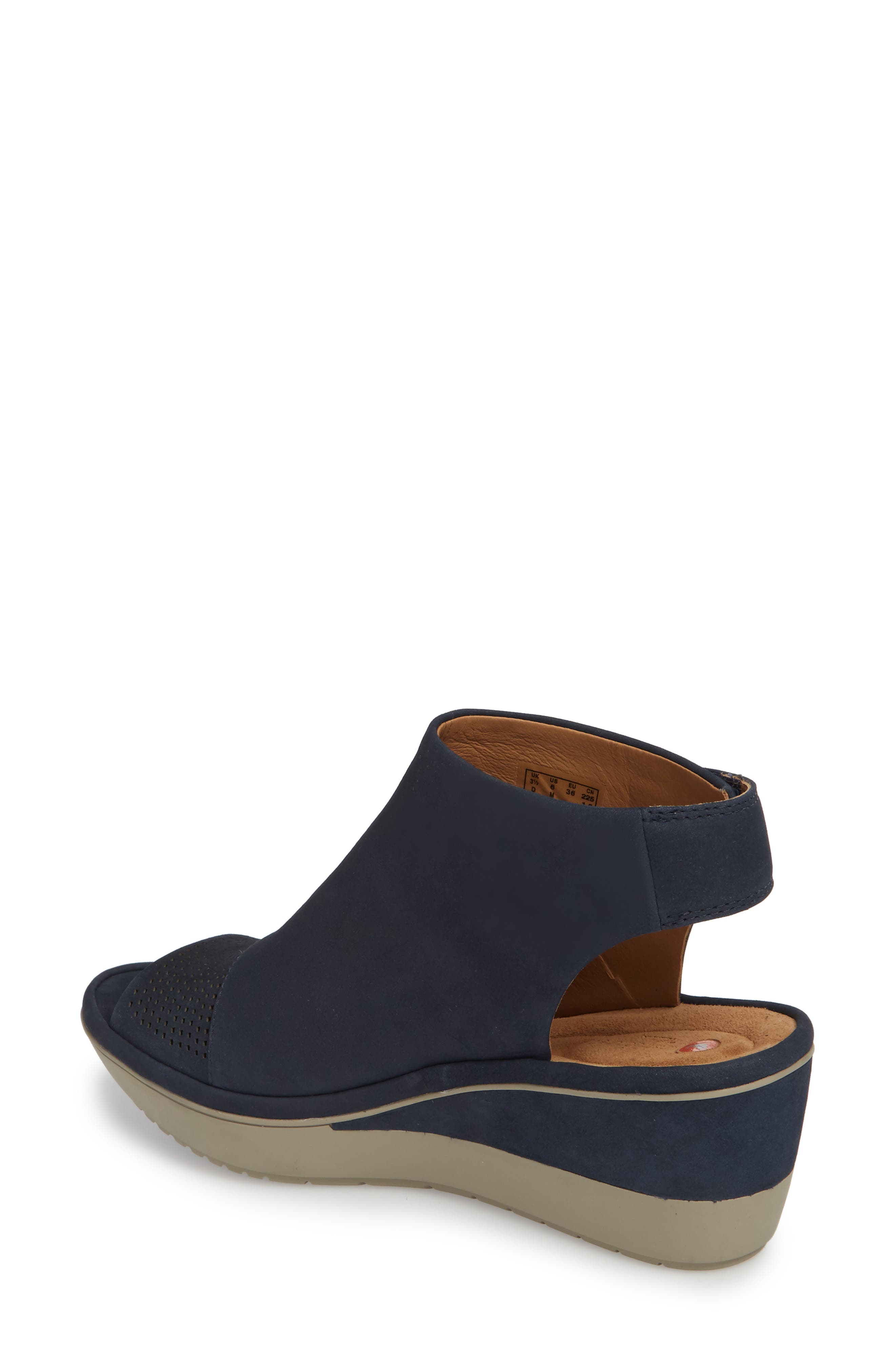 Wynnmere Abie Wedge Sandal, Alternate, color, NAVY NUBUCK