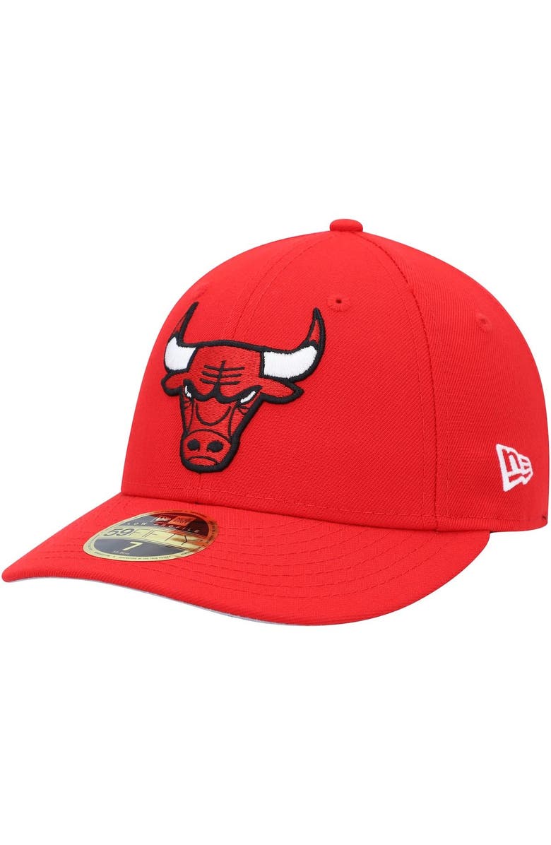 New Era Men's New Era Red Chicago Bulls Team Low Profile 59FIFTY Fitted Hat, Main, color, 