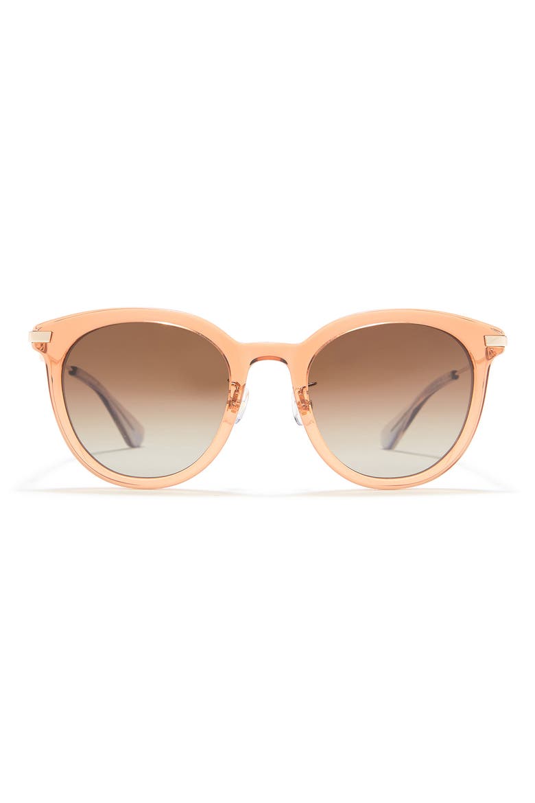 keesey 53mm gradient cat eye sunglasses, Main, color, BROWN / BROWN GRAD POLAR