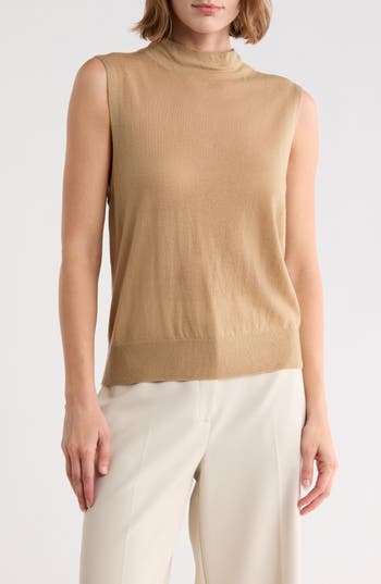 Vince Sleeveless Wool Sweater in Brulee at Nordstrom Rack, Size X-Small
