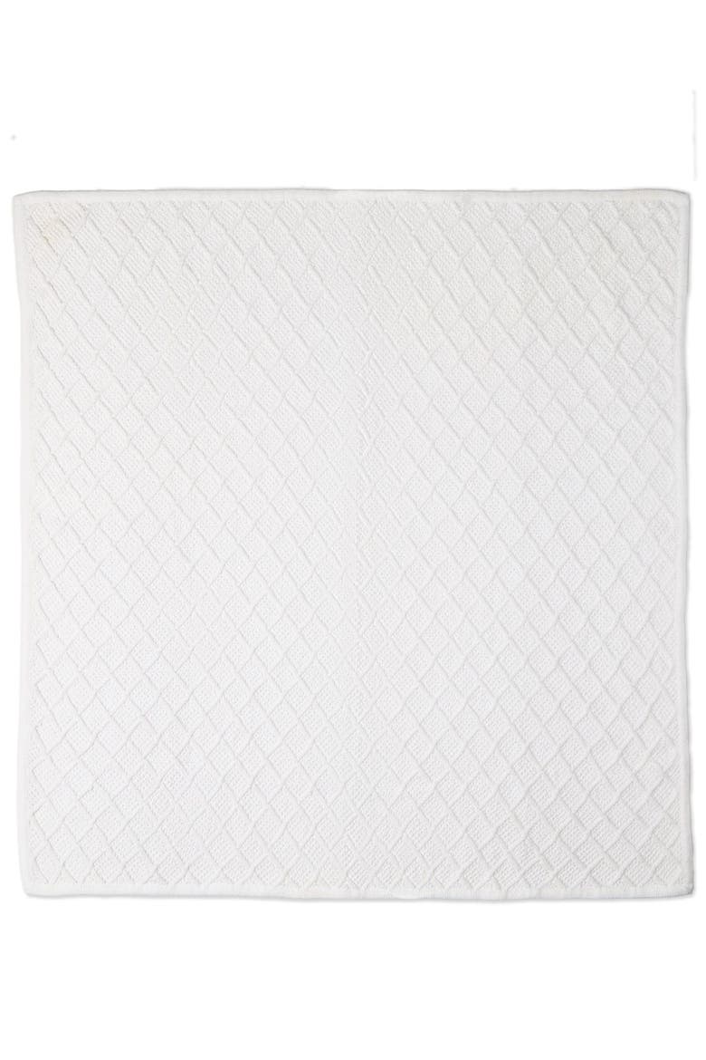 Cotton Knit Cuddle and Receiving Blanket, Alternate, color, White