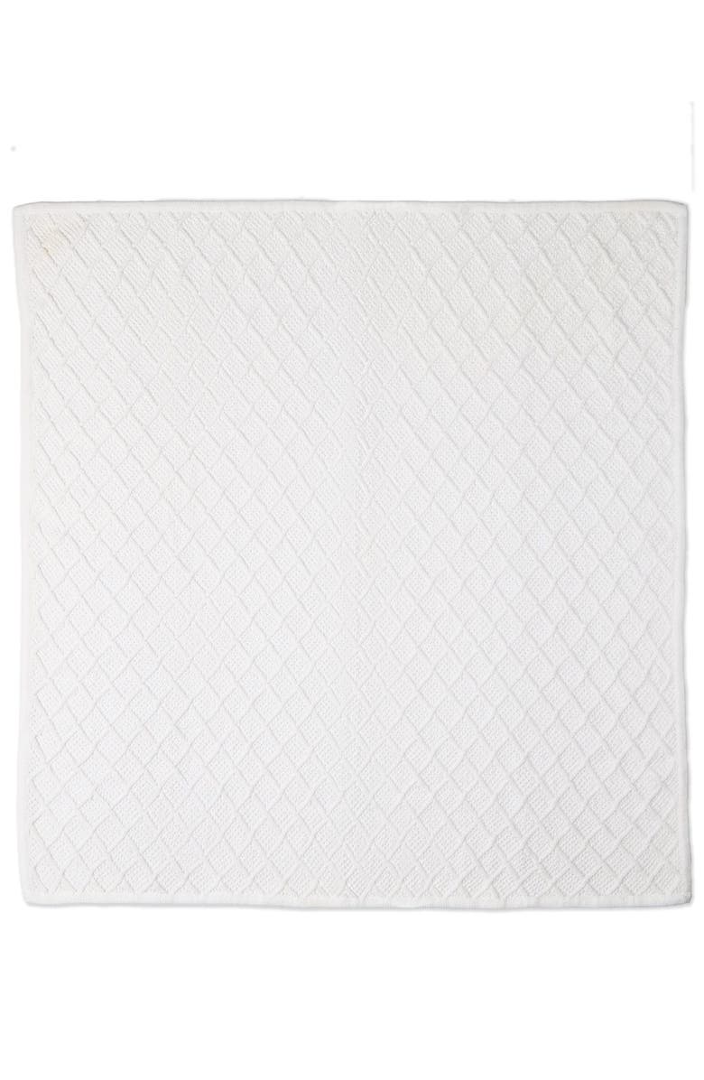 MiniMoi Cotton Knit Cuddle and Receiving Blanket, Alternate, color, White
