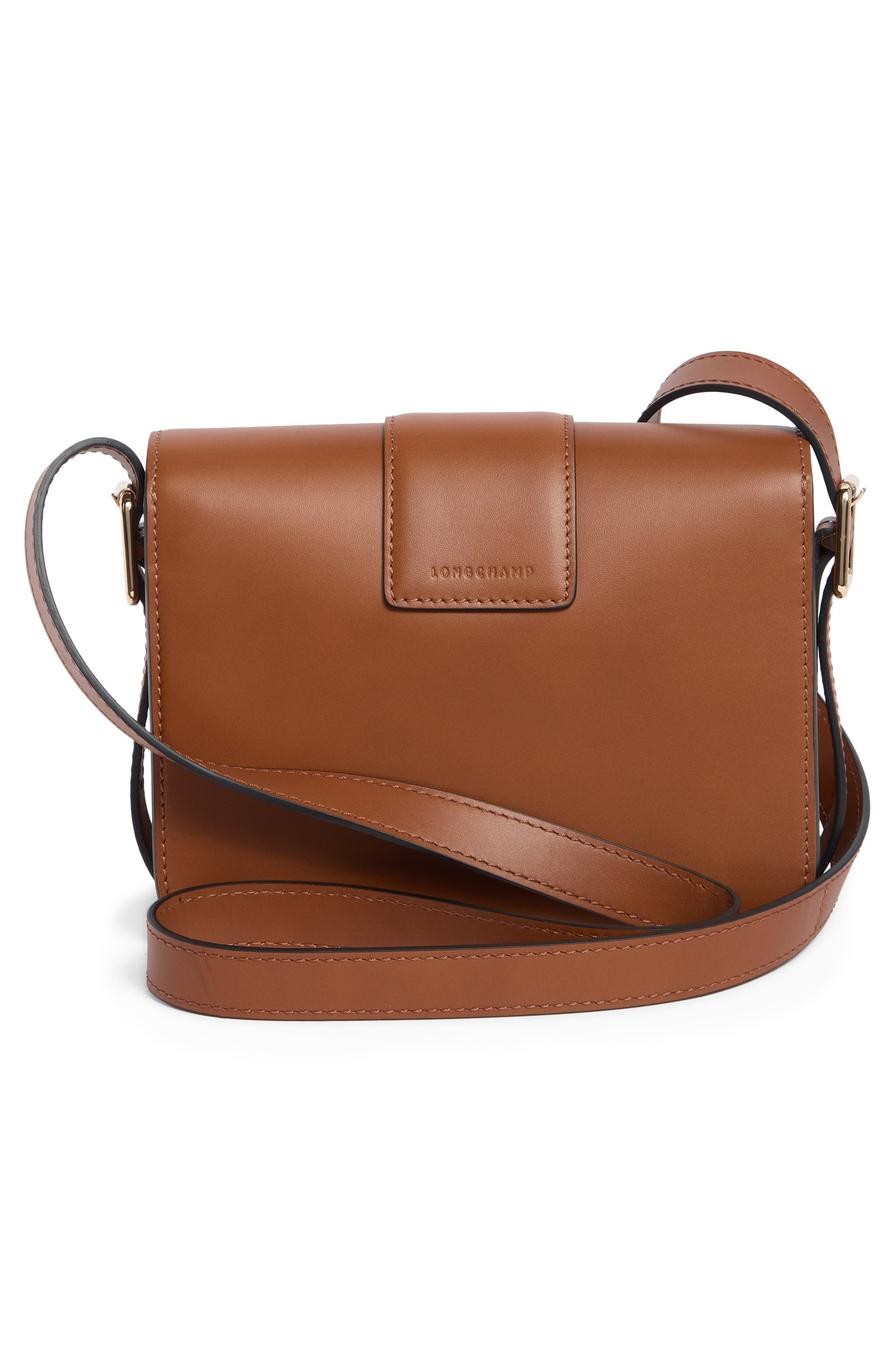 Small Boxtrot Leather Crossbody Bag, Alternate, color, COGNAC