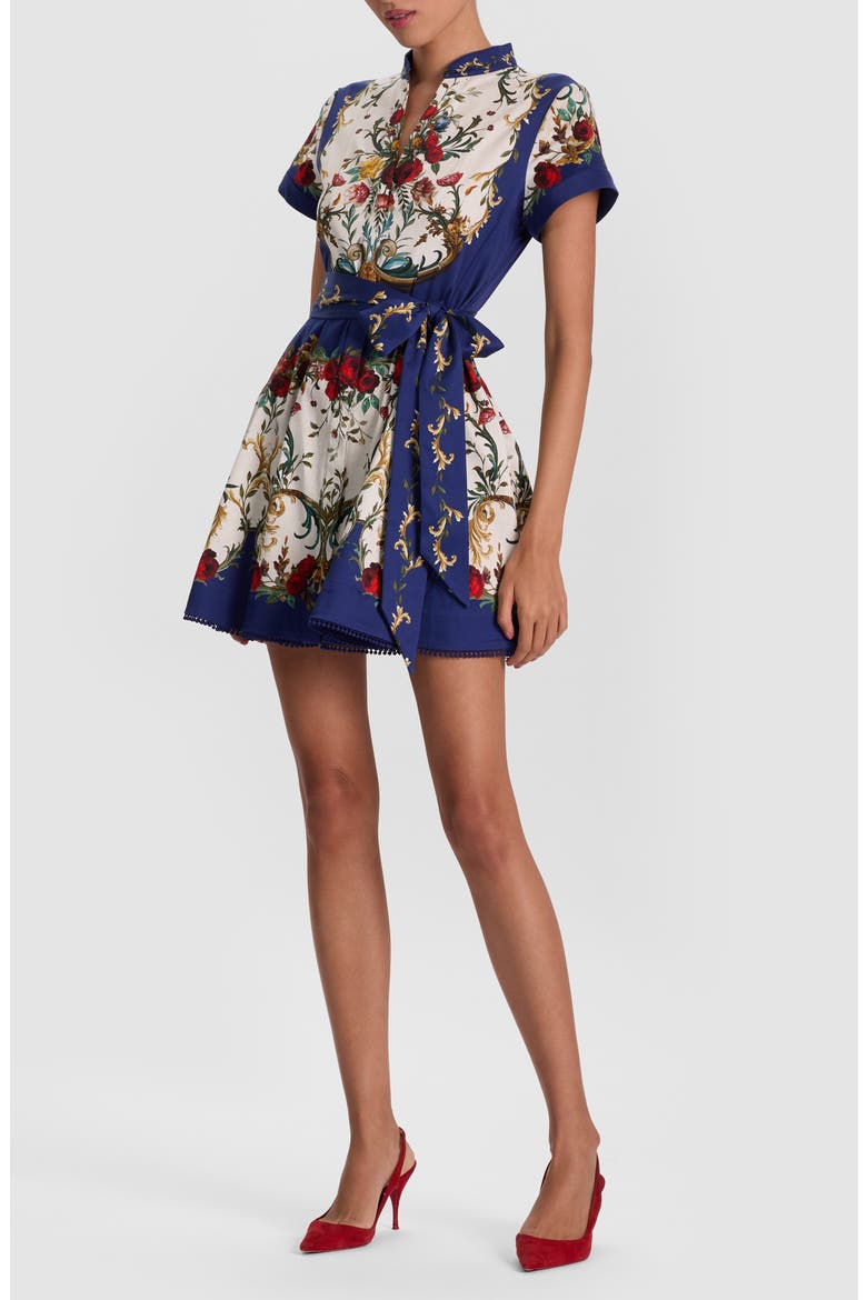 Lucy Floral Shirtdress, Alternate, color, GILDED ROSE
