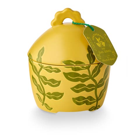 Sun Terrace Lemongrass & Lime Lidded Ceramic Candle, 300g