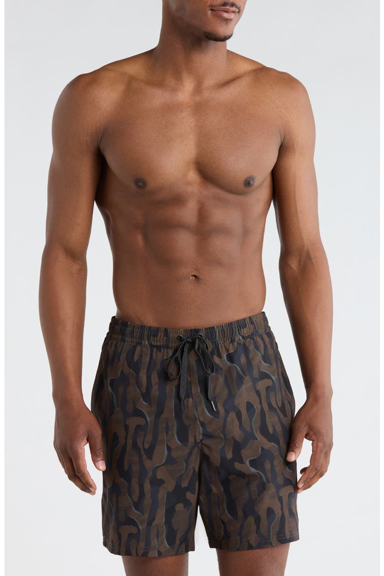 Zion Volley Swim Trunks, Main, color, SLATE BLACK