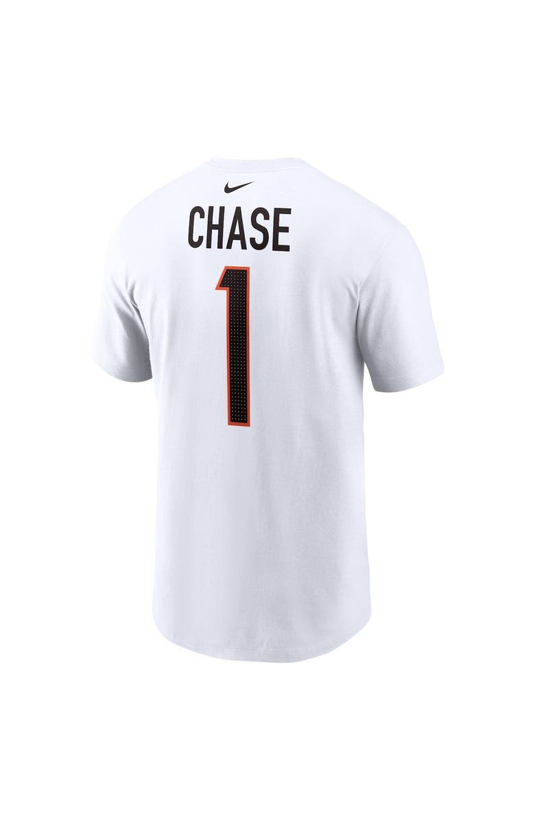Nike Men's Nike Ja'Marr Chase  White Cincinnati Bengals  Player Name & Number T-Shirt, Alternate, color, White