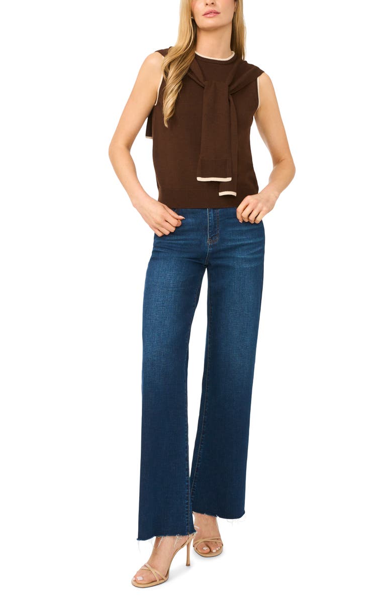 Halogen<sup>®</sup> Front Tie Sleeveless Sweater, Alternate, color, 