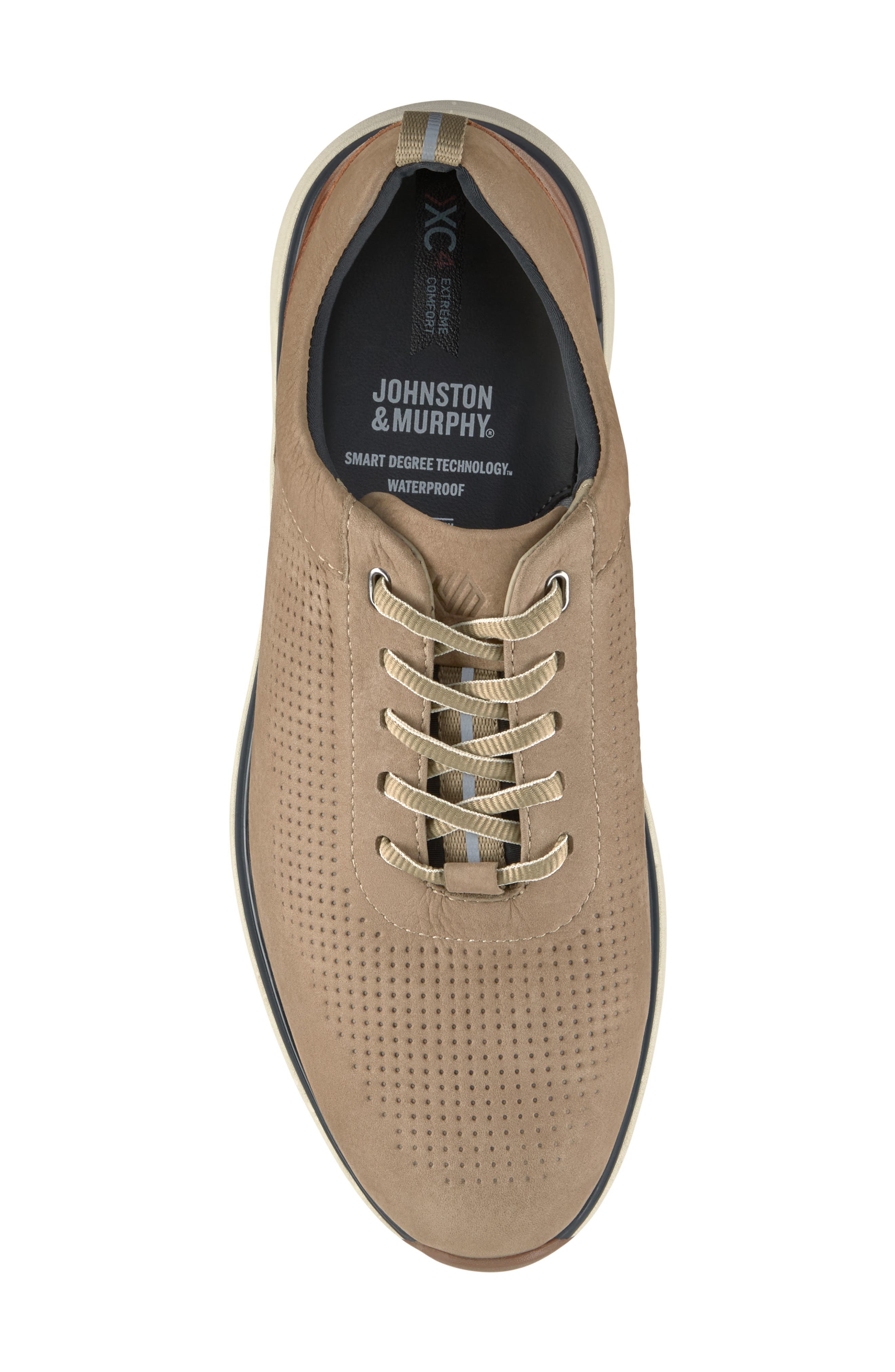 Johnston & Murphy Prentiss 2 Waterproof Sneaker, Alternate, color, Taupe Tumbled Nubuck