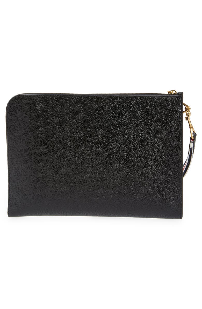 Thom Browne Zip Around Wallet, Alternate, color, Black