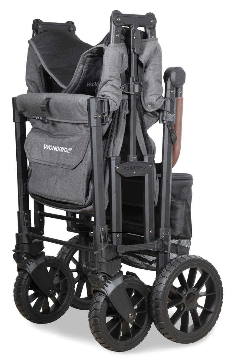 WonderFold W4 Luxe Pro 4-Passenger Multifunctional Stroller Wagon, Alternate, color, Gray