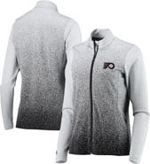 ANTIGUA Women's Antigua White/Black Philadelphia Flyers Guide Desert Dry Full-Zip Jacket