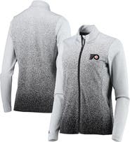 ANTIGUA Women's Antigua White/Black Philadelphia Flyers Guide Desert Dry Full-Zip Jacket