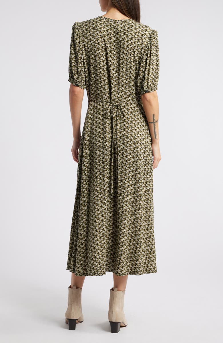 Treasure & Bond Floral Short Sleeve Midi Dress, Alternate, color,