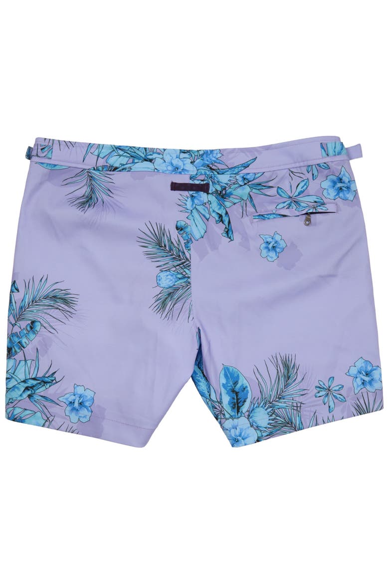 Mali Floral Mens Tailored Swim Short, Alternate, color, Mali Floral Lavender