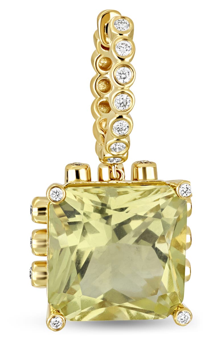 Bony Levy 18K Gold Iris Lemon Quartz & Diamond Drop Earrings, Alternate, color, Yellow