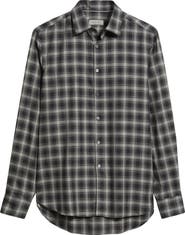Canali Regular Fit Plaid Dress Shirt