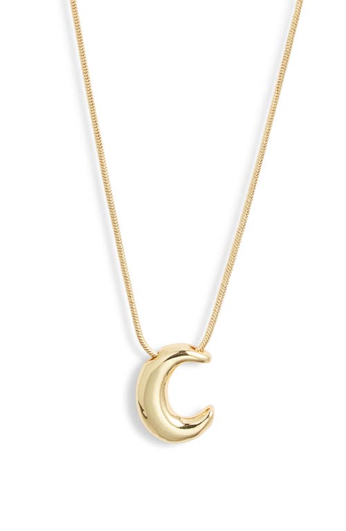 Bp. Bubble Initial Pendant Necklace In C- 14k Gold Dipped