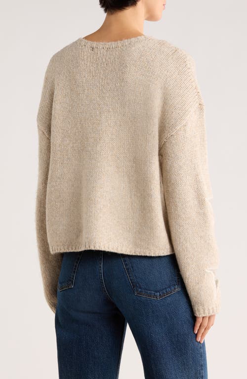 Halogen ® Cozy Star Sleeve Sweater In Neutral