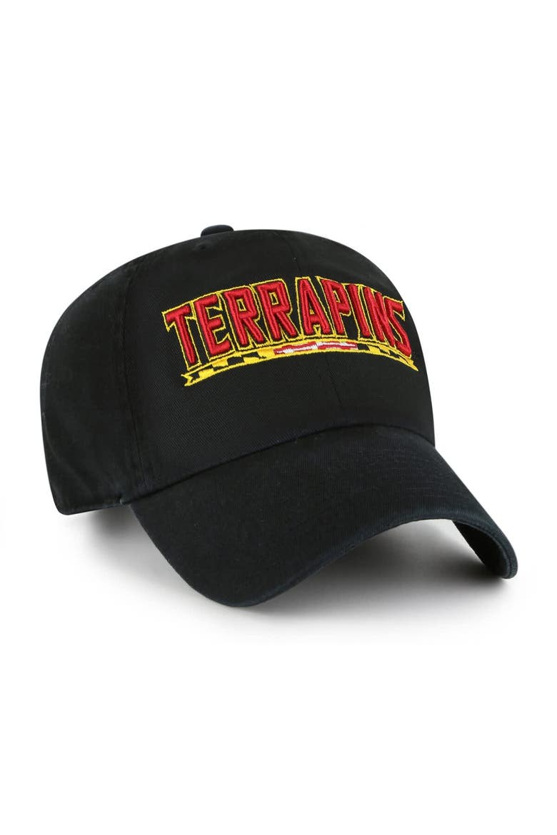 Men's '47 Black Maryland Terrapins Clean Up Adjustable Hat, Alternate, color, Black